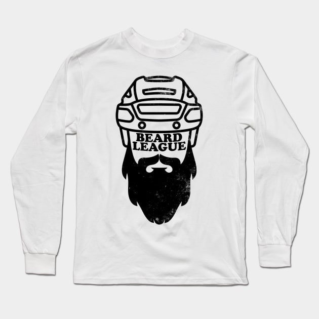 Beard League - Playoff Hockey (black version) Long Sleeve T-Shirt by toadyco